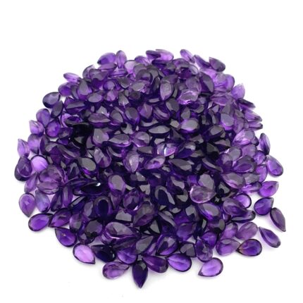 Natural African Amethyst Pear Gemstone Cut Loose Stone Lot 158 Pcs 5-8 MM 125 CT