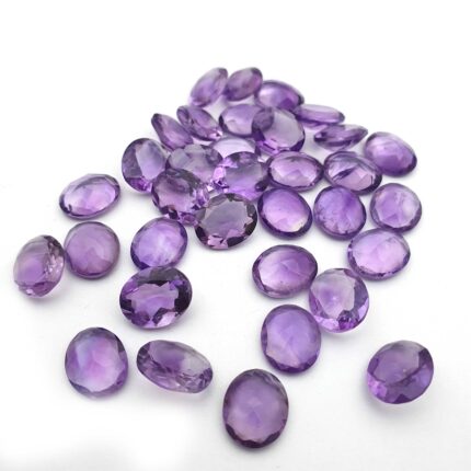 Natural African Pink Amethyst Oval Cut Loose Gemstone Lot  34 Pcs 9-11 MM 92 CT