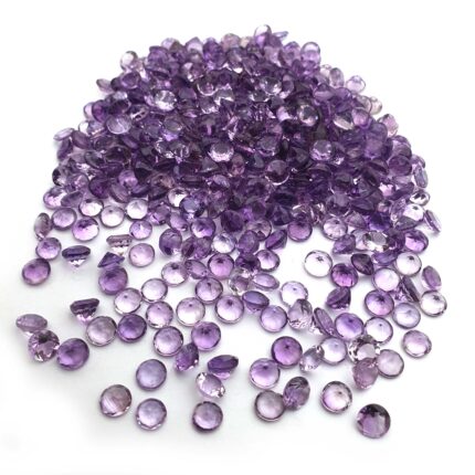 Natural Amethyst Round Cut Loose Gemstone Amethyst Lot 137 Pcs 6 MM 107 CT