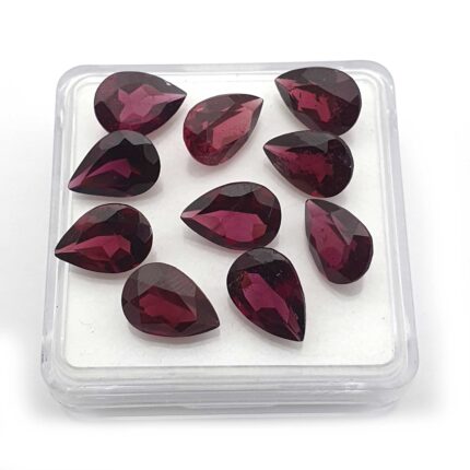 Natural Rhodolite Garnet Pear Cut Loose Gemstone Lot 18 Pcs 7*10 MM 36 CT