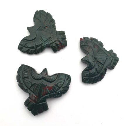 Natural Bloodstone Carving Eagle Gemstone Cabochon 1 Pcs 25*28 MM 24 CT