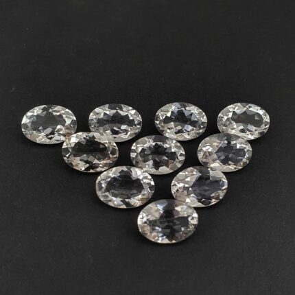 Natural Crystal Quartz Oval Cut Loose Gemstone Lot 10*14 MM 101 CT 20 Pcs