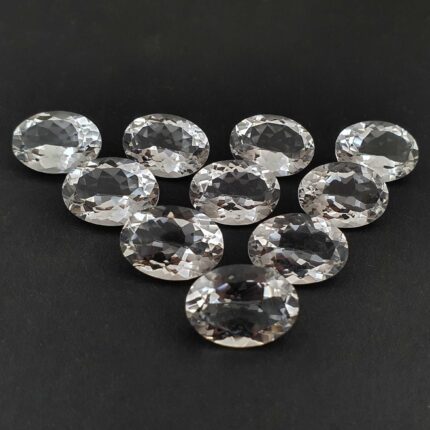 Natural Crystal Quartz Oval Cut Loose Gemstone Lot 13*18 MM 107 CT 10 Pcs