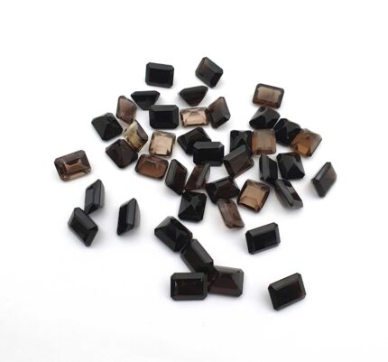 Natural Smoky Quartz Octagon Shape Cut Loose Gemstone Lot 53 Pcs 7*9 MM 116 CT