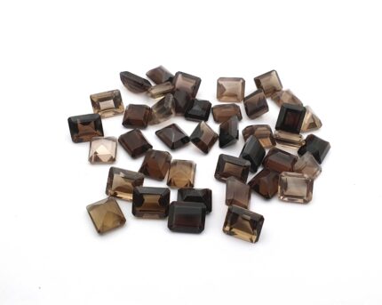 Natural Smoky Quartz Octagon Shape Cut Loose Gemstone Lot 24 Pcs 9*11 MM 105 CT