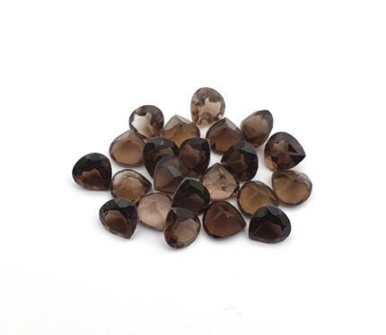 Natural Smoky Quartz Heart Shape Cut Loose Gemstone Lot 22 Pcs 6*6 MM 14 CT