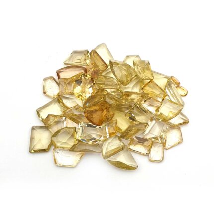 Natural Lemon Quartz Fancy Cut Loose Stone Lot 6*8-13*15 MM 103 CT 35 Pcs