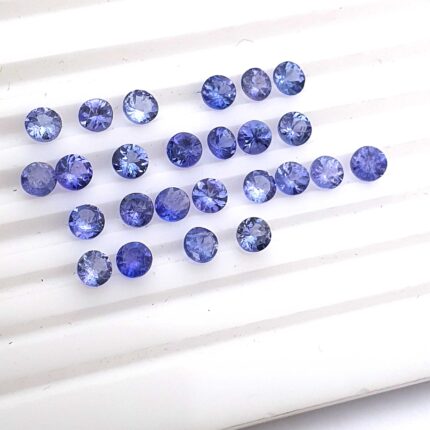 Natural Tanzanite Round Faceted Cut Loose Gemstone Lot 43 Pcs 4 mm 12 CT