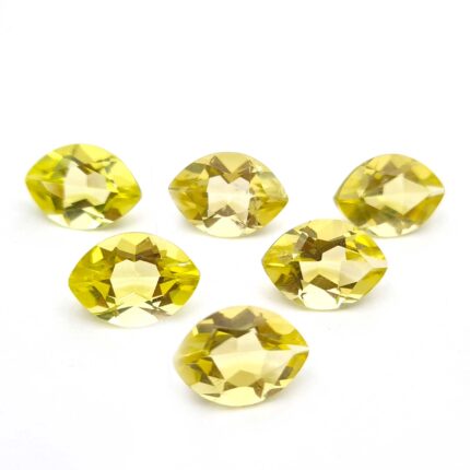 Natural Lemon Quartz Marquise Cut Loose Stone Lot 10*14 MM 26 CT 6 Pcs