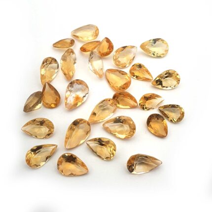 Natural Citrine Quartz Pear Mix Size Cut Gemstone Lot 27 Pcs 7*10-8*13 MM 55 CT