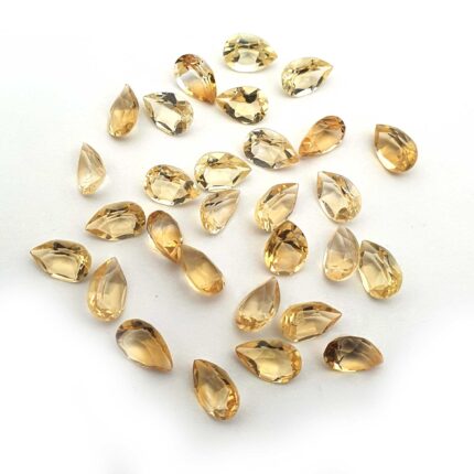 Natural Citrine Pear Shape Cut Loose Gemstone Lot 91 Pcs 5*7 MM 54 CT