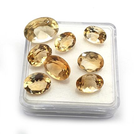 Natural Citrine Oval Mix Size Cut Loose Gemstone Lot 25 Pcs 7*9-10*14 MM 60 CT
