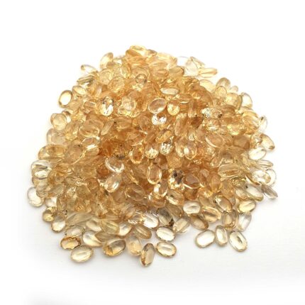 Natural Citrine Oval Shape Cut Loose Gemstone Lot 116 Pcs 4*6 MM 50 CT