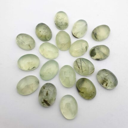 Natural Prehnite Loose Gemstone Oval Cabochon Lot 10 Pcs 12*16 MM 114 CT