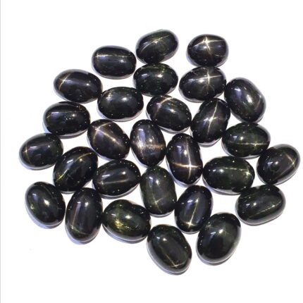 Natural Black Star Diopside Oval Cabochon Gemstone Lot 7 Pcs 12*16 MM 83 CT