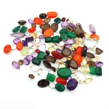 100 Carat Mix Cut Loose Gemstone Lot ~Amethyst, Citrine, Garnet, Lemon quartz