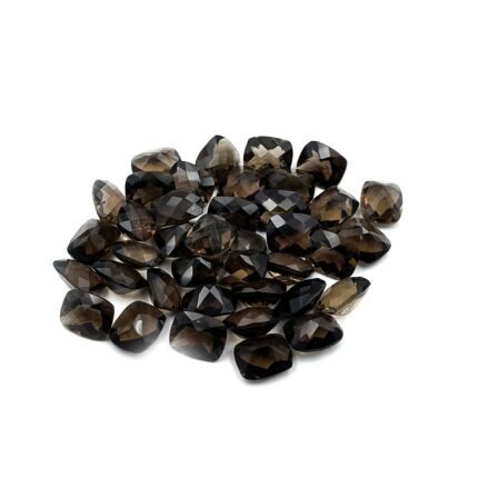 Natural Smoky Quartz Cushion Checker Cut Loose Stone 8*10 MM 97 CT 38 Pcs