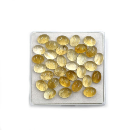 Natural Citrine Oval Cabochons Loose Gemstone Lot 64 Pcs 6*8-6.5*8.5 MM 100 CT