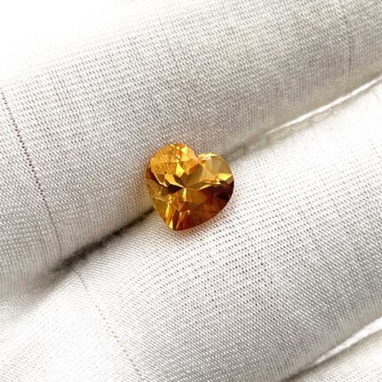 Natural Citrine Heart Cut Gemstone Lot 8 MM 1.7 CT Loose Stone Jewelry Making