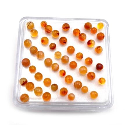 100 Pcs Carnelian Small Round Cabochon Loose Gemstone 2.5 To 3.5 mm