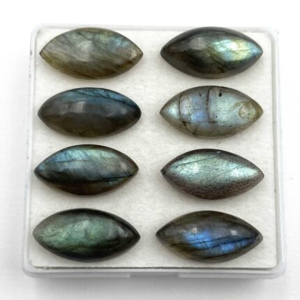 Natural Labradorite Marquise Cabochon Loose Gemstone Lot 14 Pcs 10*20 MM 102 CT