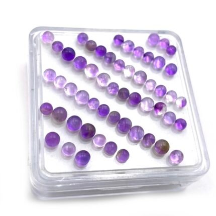 100 Pcs Amethyst Small Round Cabochon Loose Gemstone 2 To 4 mm