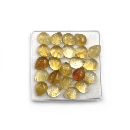 Natural Citrine Pear Cabochons Loose Gemstone Lot 38 Pcs 8*10 MM 100 CT