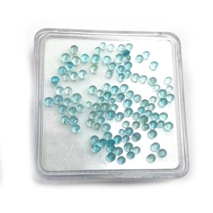 100 Pcs Apatite Small Round Cabochon Loose Gemstone 1.5 To 2 mm