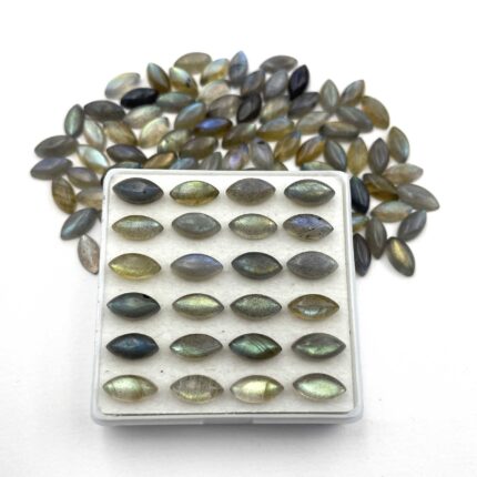 Natural Labradorite Marquise Cabochon Loose Gemstone Lot 79 Pcs 5*10 MM 102 CT