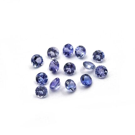 Natural Tanzanite Round Faceted Cut Loose Gemstone Lot 50 Pcs 2.5 mm 3 CT