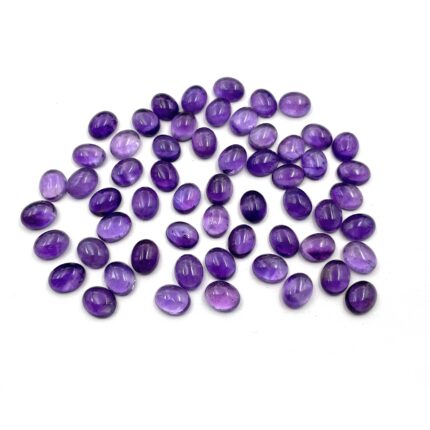 Natural Amethyst Oval Loose Gemstone Cabochon Lot 39 Pcs 8x10 MM 102 CT