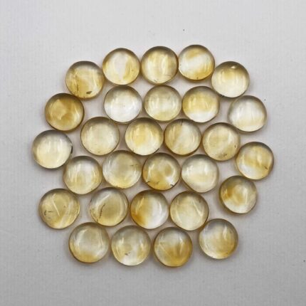 Natural Citrine Round Cabochon Loose Gemstone Lot 29 Pcs 10 MM 90 CT