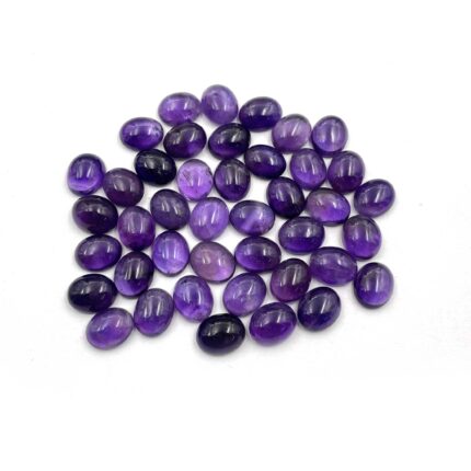 Natural Amethyst Oval Loose Gemstone Cabochon Lot 28 Pcs 9x11 MM 102 CT
