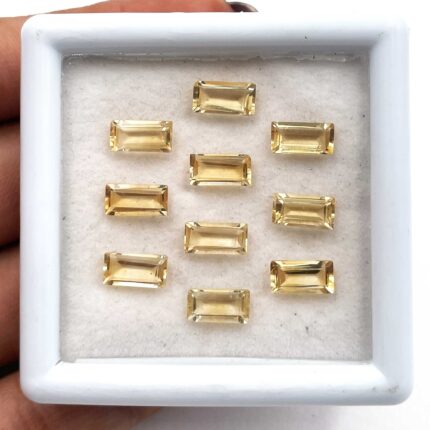 Natural Citrine Baguette Cut Loose Gemstone Lot 10 Pcs 4*8 MM 8.5 CT