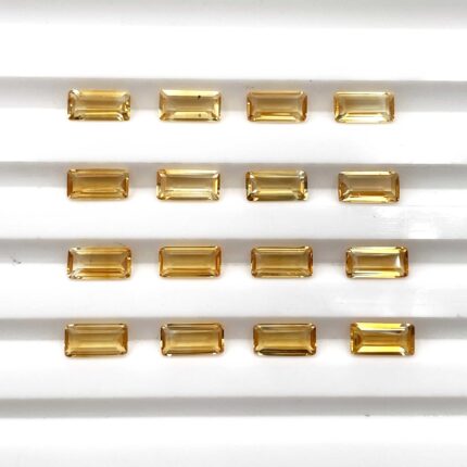 Natural Citrine Baguette Cut Loose Gemstone Lot 41 Pcs 3.5*7 MM 20 CT