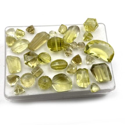 Natural Lemon Quartz Fancy Cut Loose Gemstone Lot 29 Pcs 6-13 MM 100 CT