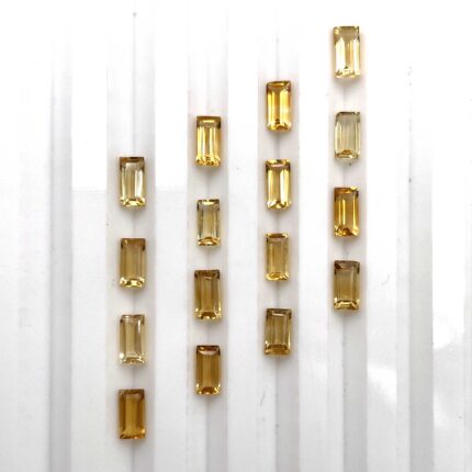 Natural Citrine Baguette Cut Loose Gemstone Lot 27 Pcs 3*6 MM 9.7 CT