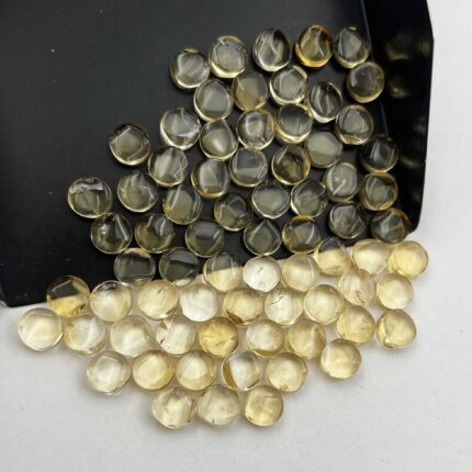 Natural Citrine Round Cabochon Loose Gemstone Lot 72 Pcs 5 MM 45 CT