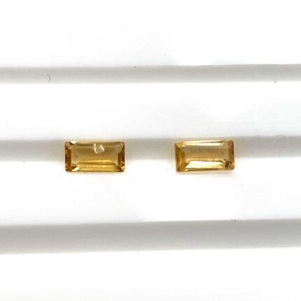 Natural Citrine Baguette Cut Loose Gemstone Lot 2 Pcs 2.5*5 MM 0.3 CT