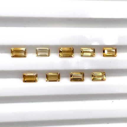 Natural Citrine Baguette Cut Loose Gemstone Lot 9 Pcs 3*5 M 2.5 CT