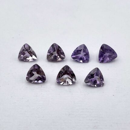 Natural Brazilian Amethyst Trillion Cut Loose Stone 7 Pcs 8 MM 11.5 CT