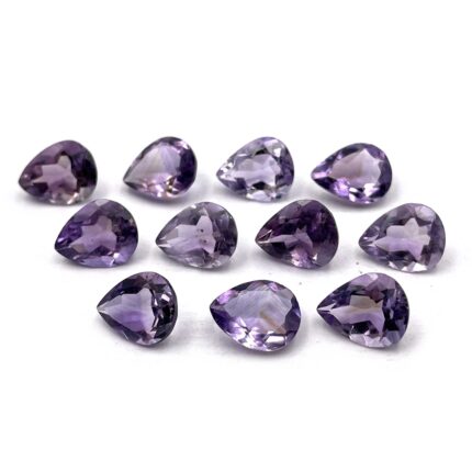 Natural Brazilian Amethyst Pear Cut Loose Stone 11 Pcs 9*11 MM 28.3 CT