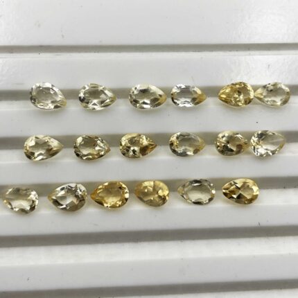 Natural Citrine Pear Cut Loose Gemstone Lot 117 Pcs 4*6 MM 40 CT