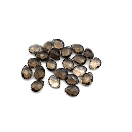 Natural Smoky Pear Top drilled Briolette Cut Loose Stone 6*8 MM 23 CT 22 Pcs