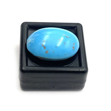 Blue Turquoise Oval Cabochon Natural Arizona Sleeping Gemstone 23x17x8.5mm 26CT