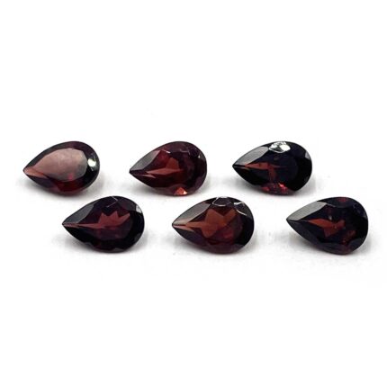 Natural Red Garnet Pear Cut Loose Gemstone Lot 6 Pcs 6*9 MM 8 CT