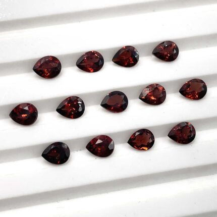 Natural Red Garnet Pear Cut Loose Gemstone Lot 15 Pcs 4*5 MM 5 CT