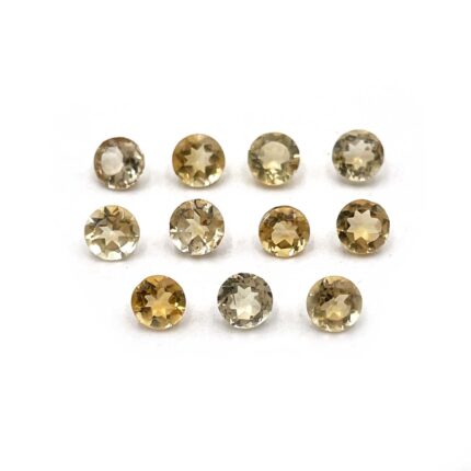 Natural Citrine Round Cut Loose Gemstone Lot 11 Pcs 3.5 MM 1.7 CT For Jewelry
