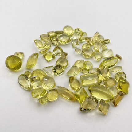 Natural Lemon Quartz Mix Cut Loose Gemstone Lot 34 Pcs 3-20 MM 100 CT