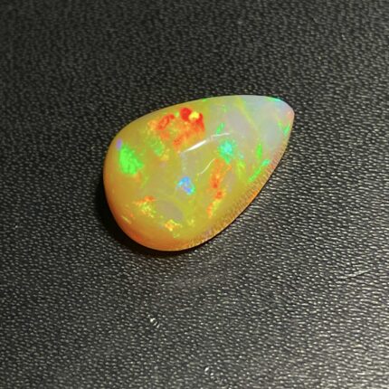 Natural Ethiopian Opal Pear Cabochon Welo Fire Opal Gemstone 11x16.5 MM 6 CT